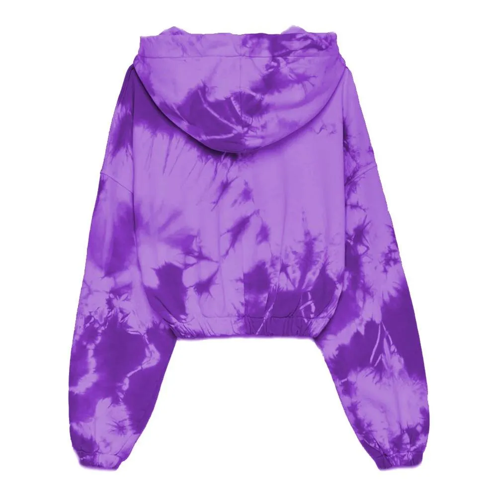 Hinnominate Elegant Purple Hooded Sweatshirt with Logo Print