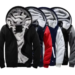 Hooded Fleece Baseball Jacket