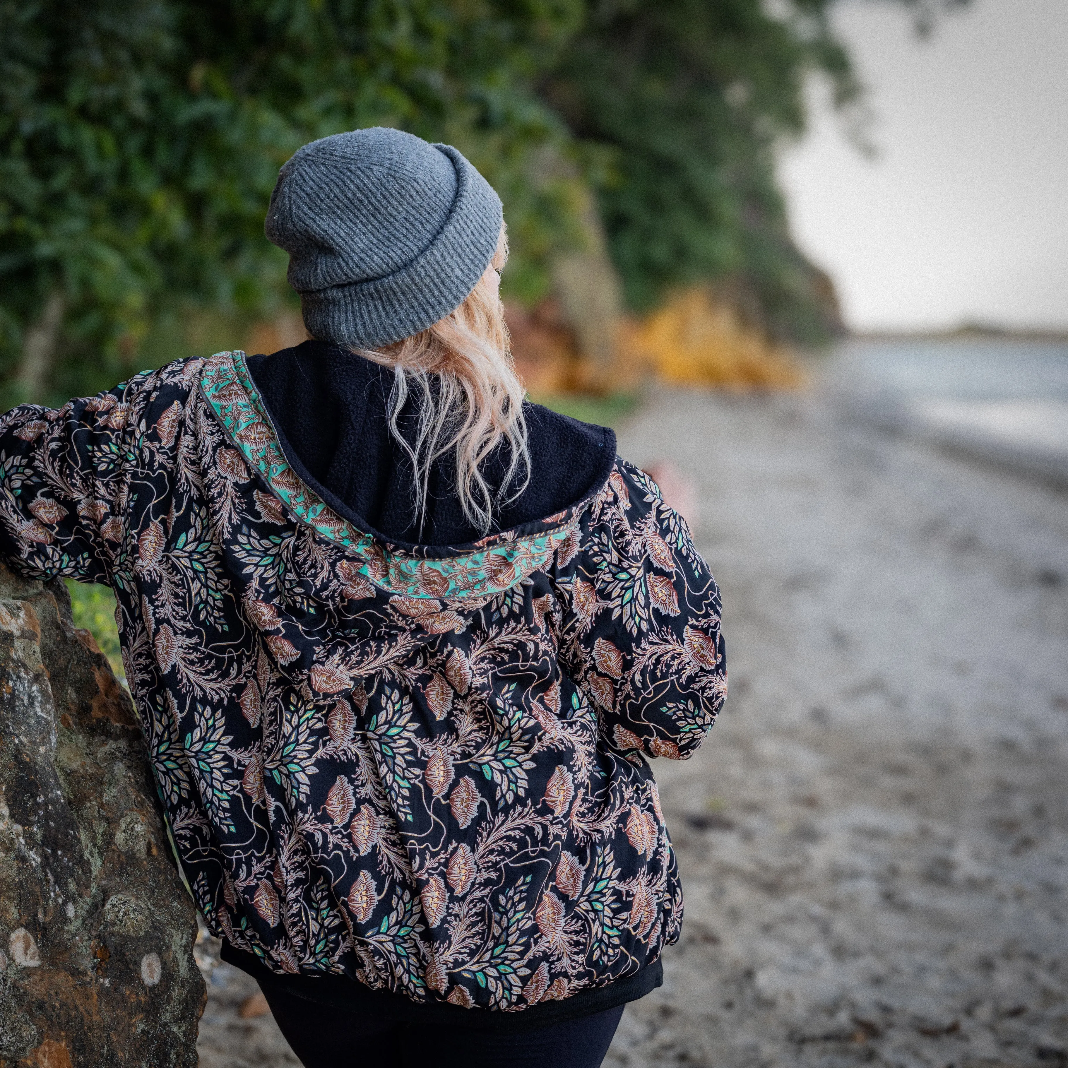 Hooded Jacket | Botanical Black