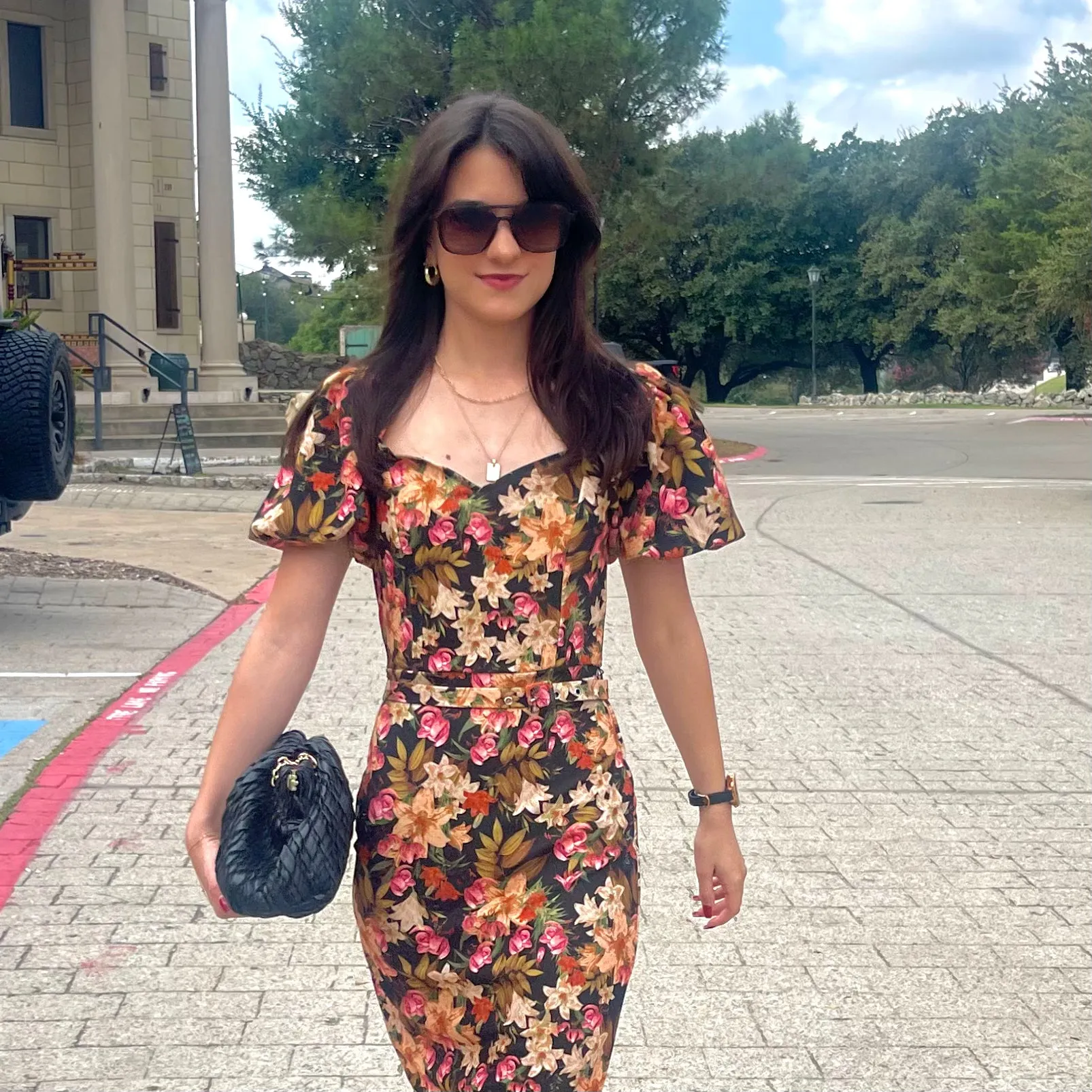 Hot Commodity Floral Print Midi Dress