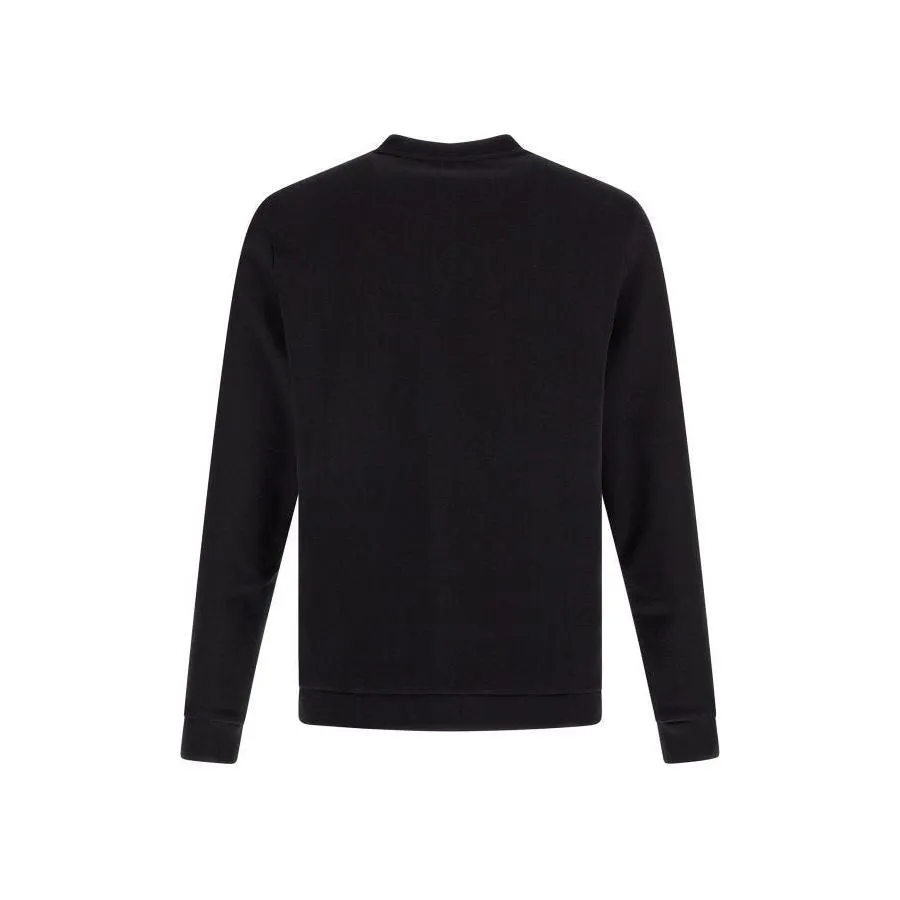 Hugo Boss Elegant Black Cotton Round Neck Sweatshirt