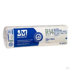 Johns Manville Fiberglass Insulation R-14 23" x 47" x 3.5"; 90.08 sq.ft