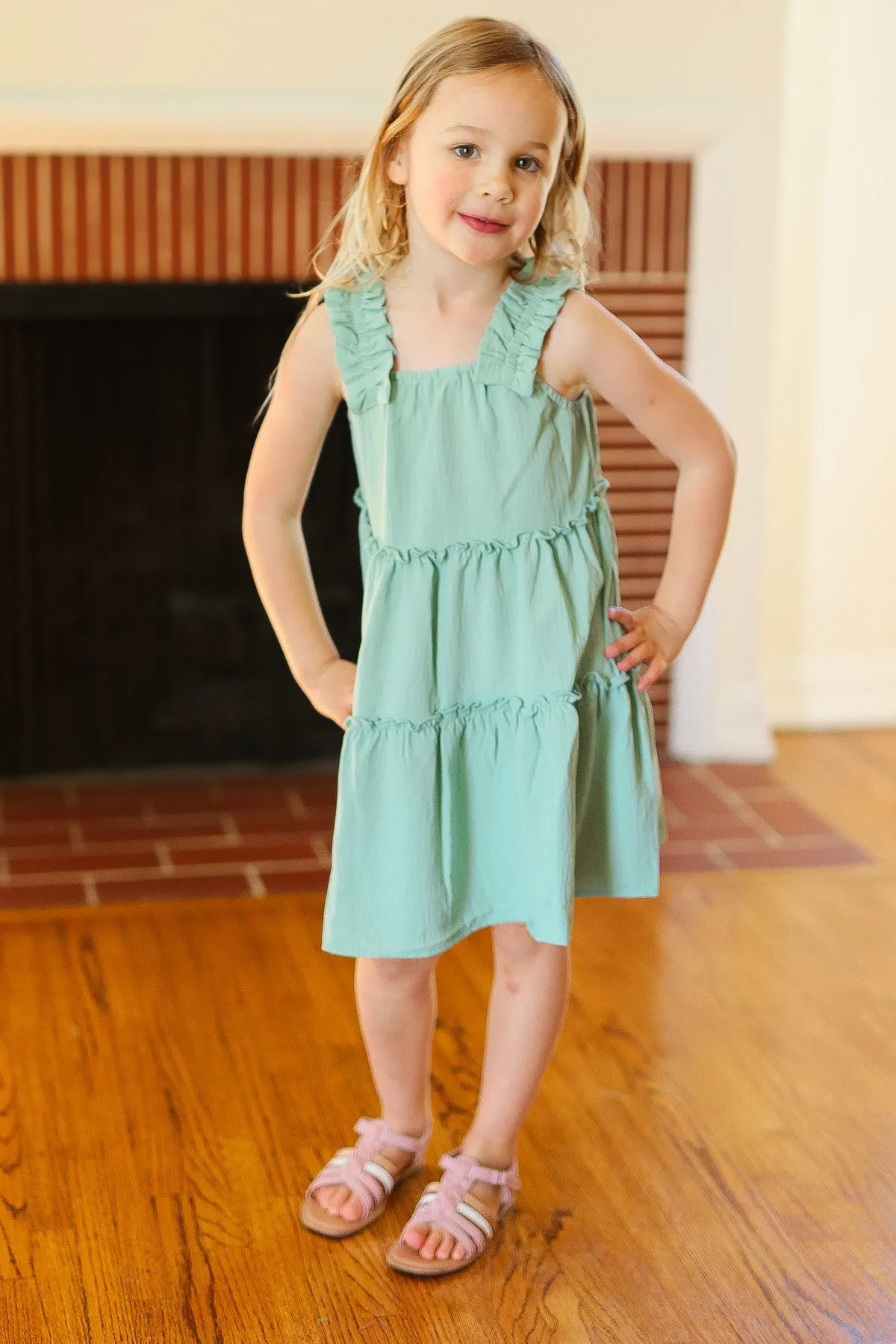 Joyful Tiered Ruffle Sleeveless Dress