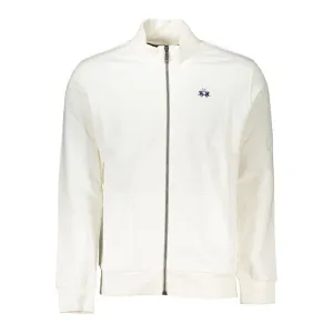 La Martina Elegant White Fleece Sweatshirt - Regular Fit