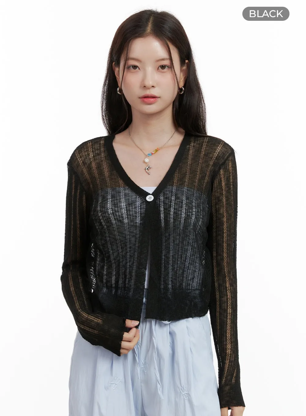 Lace Mesh Cardigan OL416