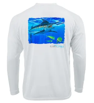 Lobo Lures Blue Marlin Chase Lifestyle Performance UPF50  T-Shirt