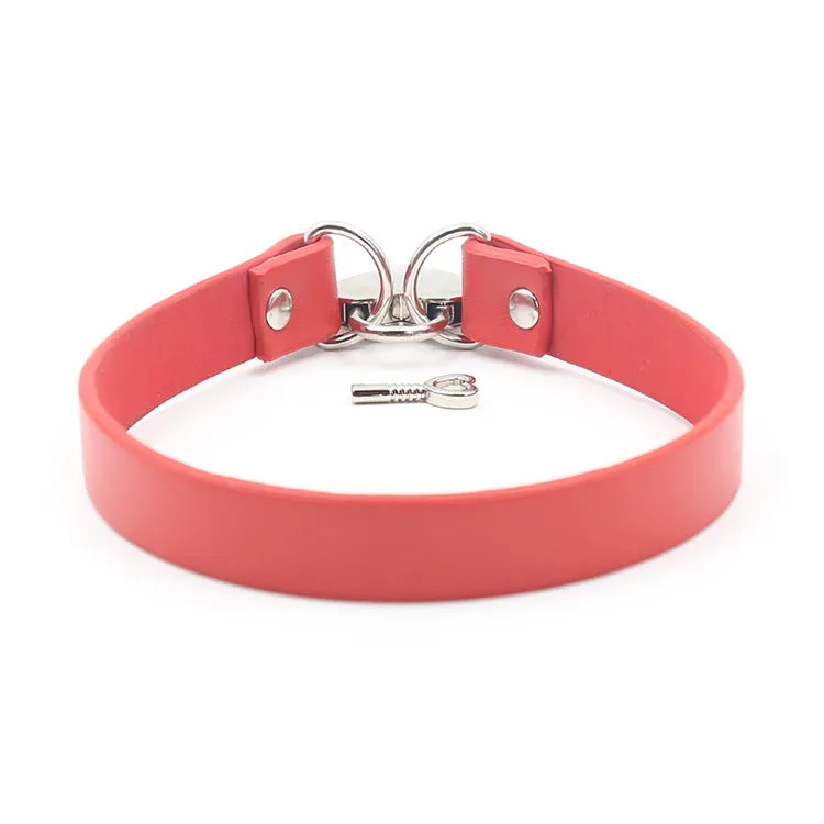 Lockable Red Heart Collar