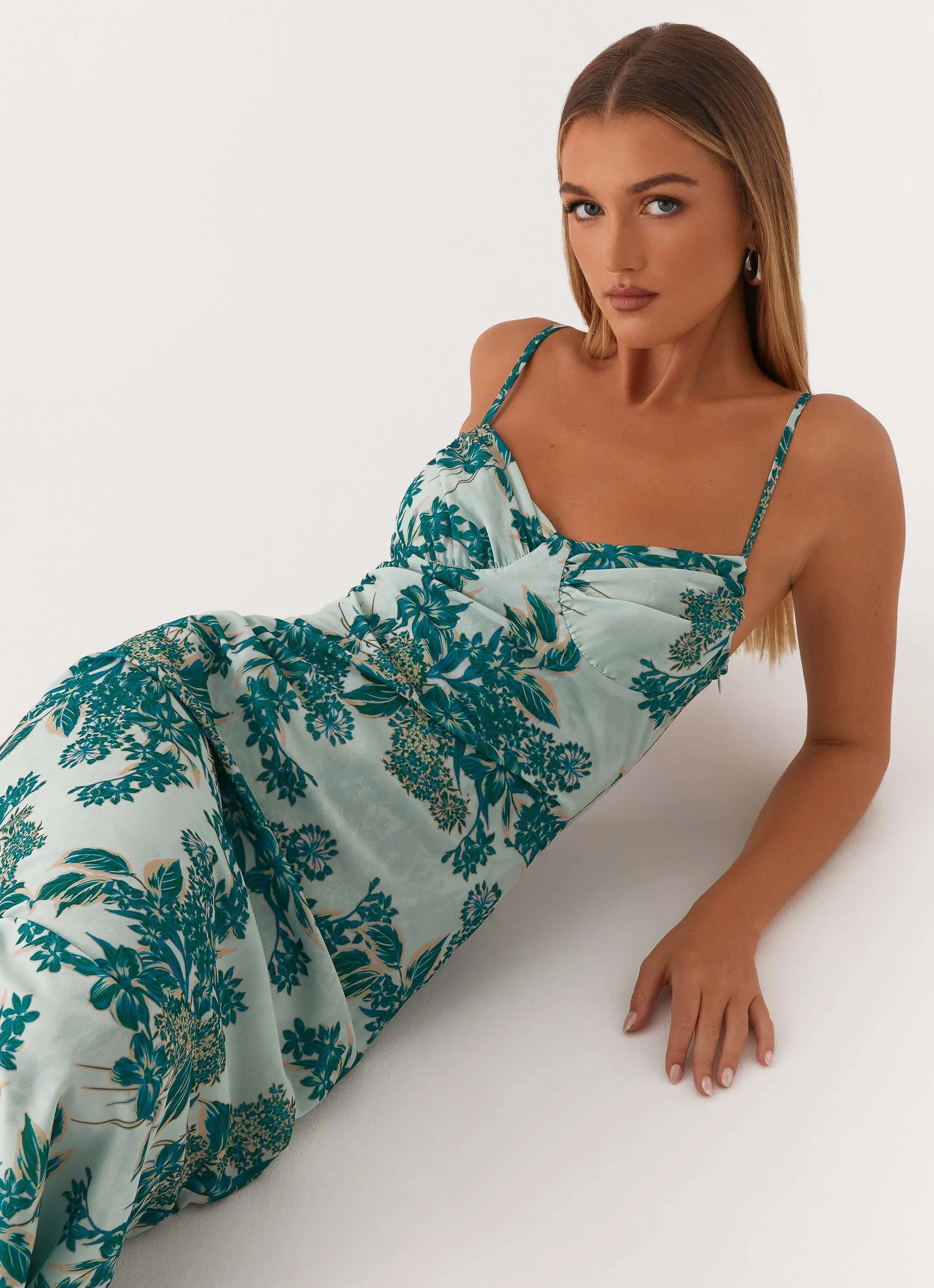 Love Song Midi Dress - Cloud Nine Floral