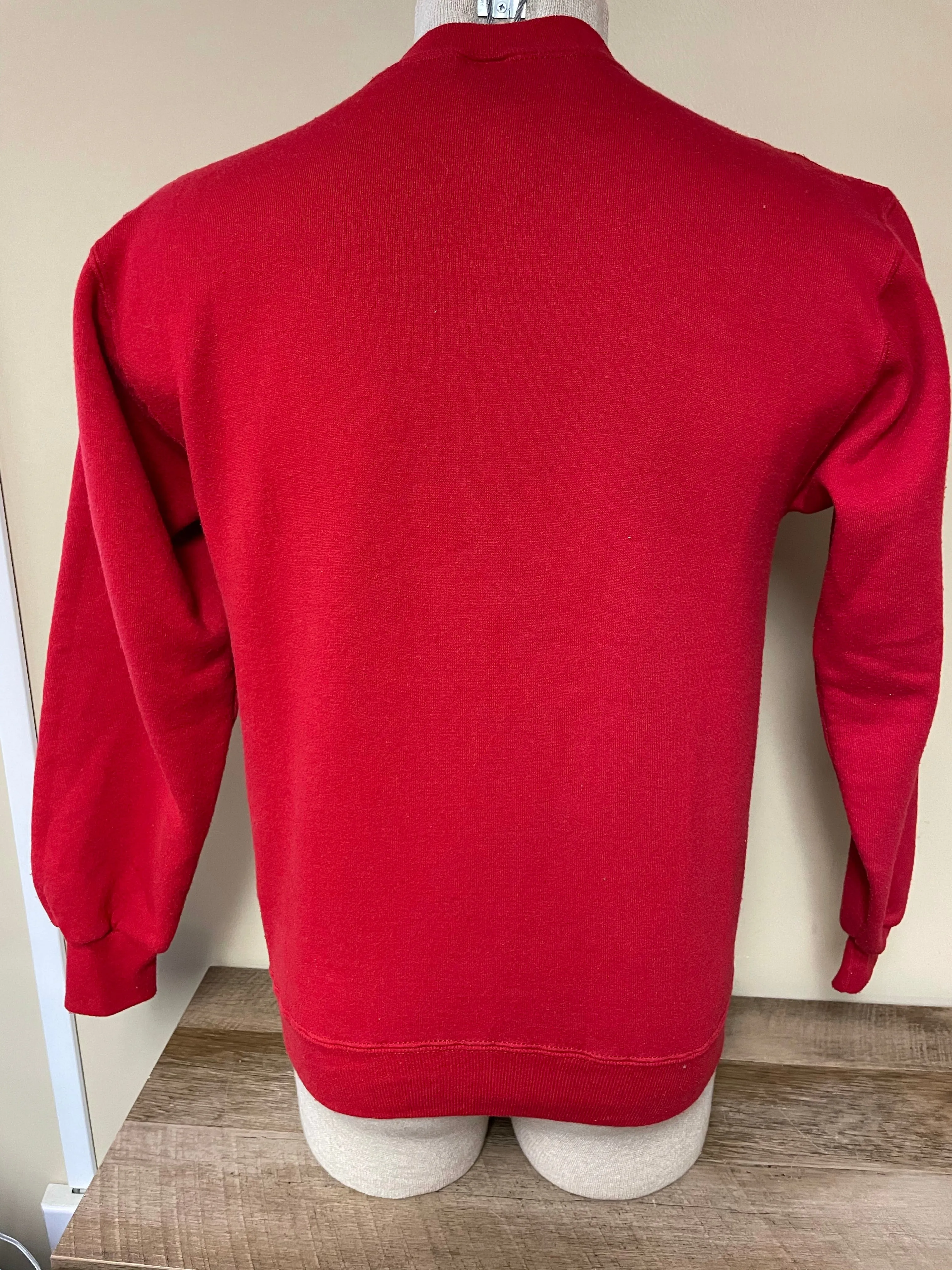 <€€* Mens HARD ROCK Cafe MAUI Red Long Sleeve Sweatshirt Size Small 34-36