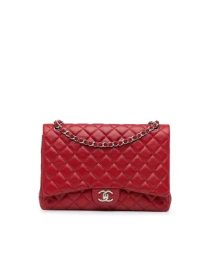 Maxi Classic Double Flap Quilted Leather Shoulder Bag