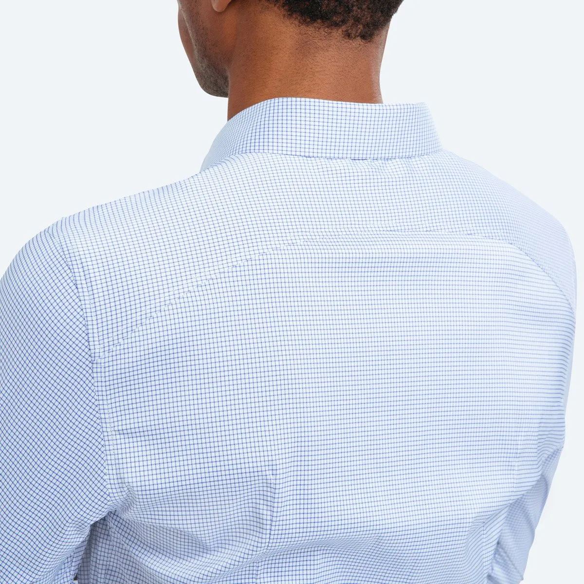 Men's Aero Dress Shirt - Blue on Blue Grid