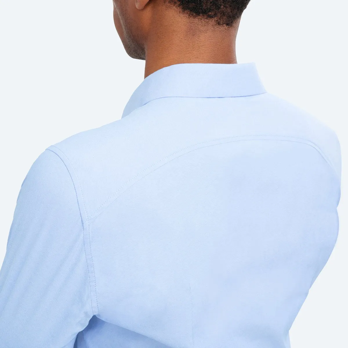 Men's Aero Dress Shirt - Solid Blue Nylon