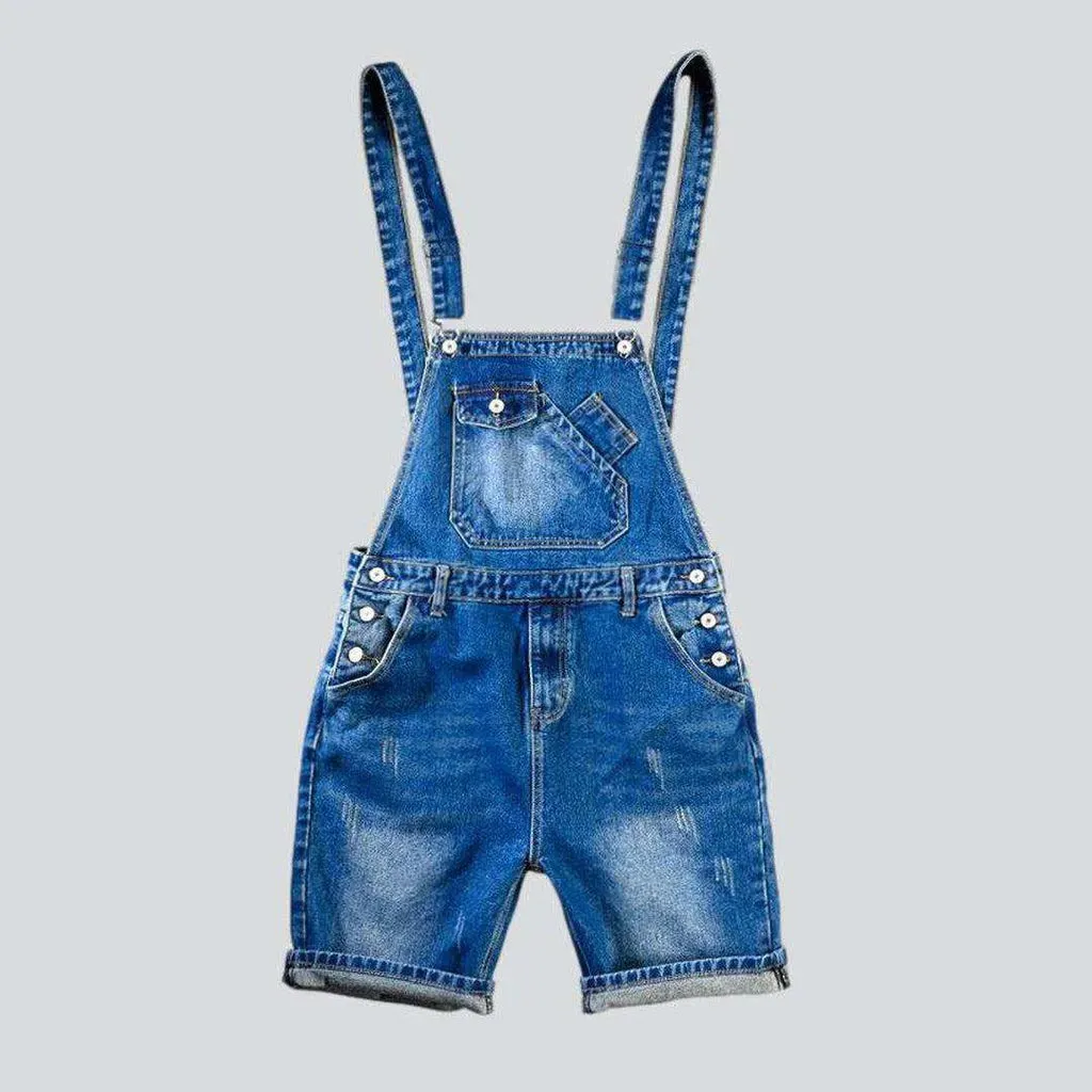 Men's jeans overall shorts