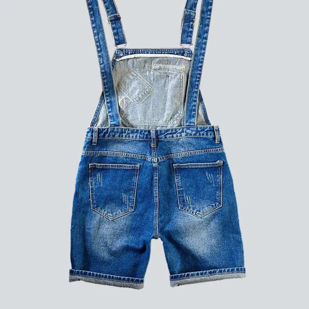 Men's jeans overall shorts