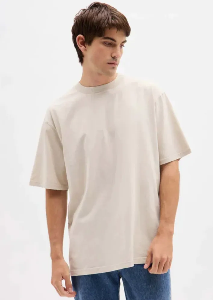 Mens Organic Oversized Tee Limestone