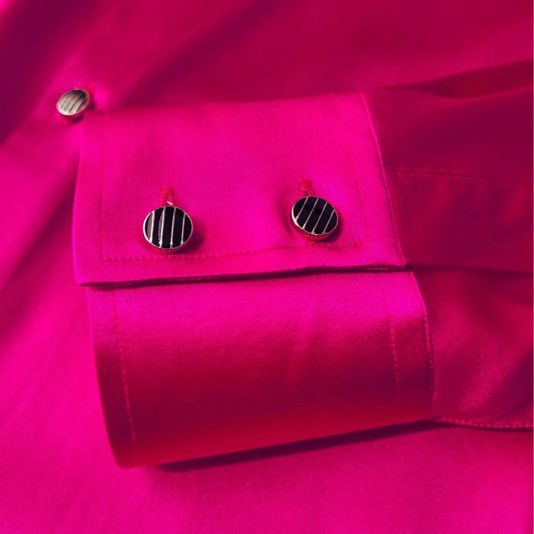 Men's Pink Silk Shirt