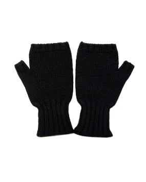 MHL Chunky Fingerless Glove British Merino Black