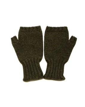 MHL Chunky Fingerless Glove British Merino Khaki