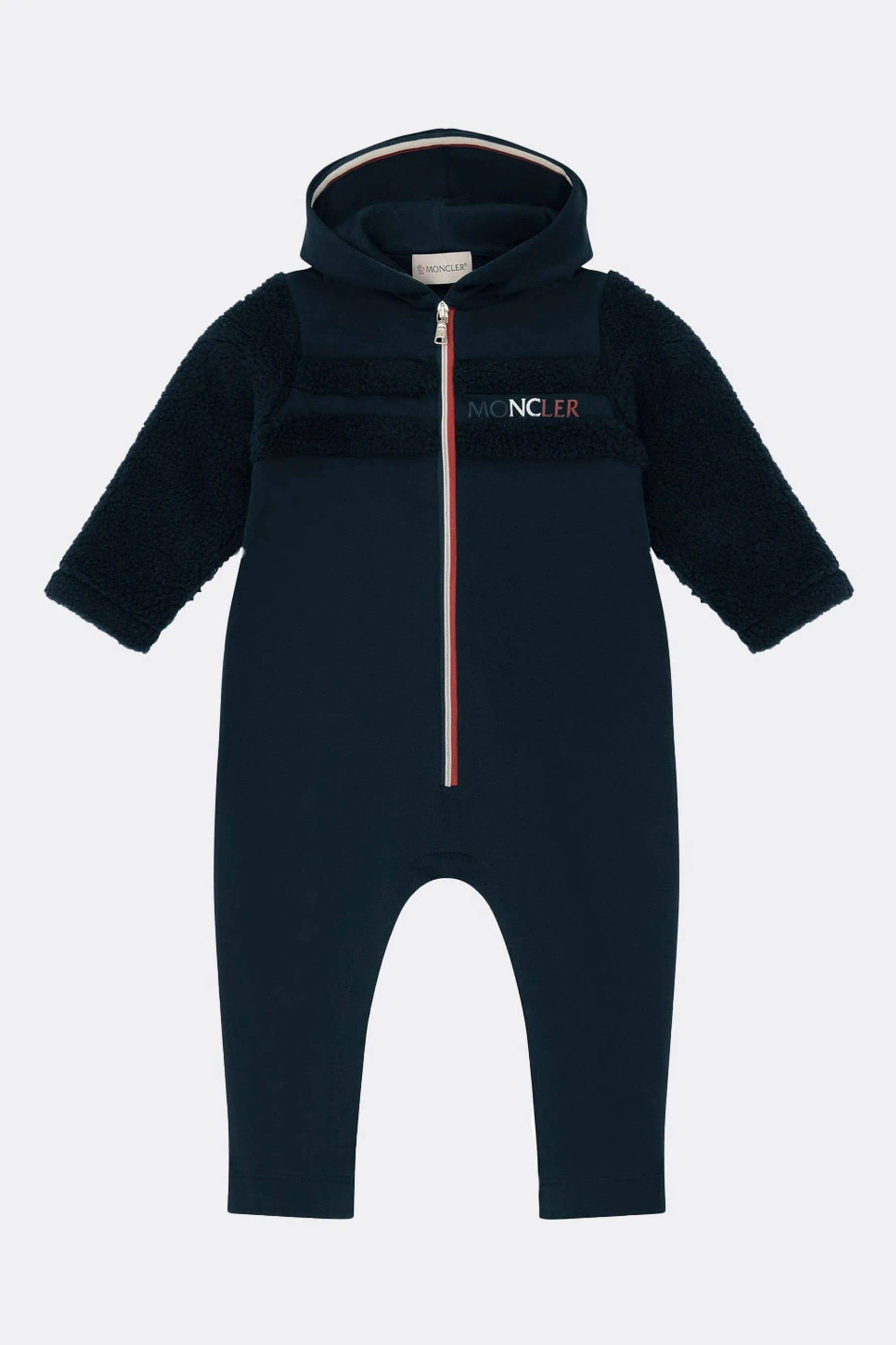 Moncler Baby Boys Navy Cotton Logo Romper