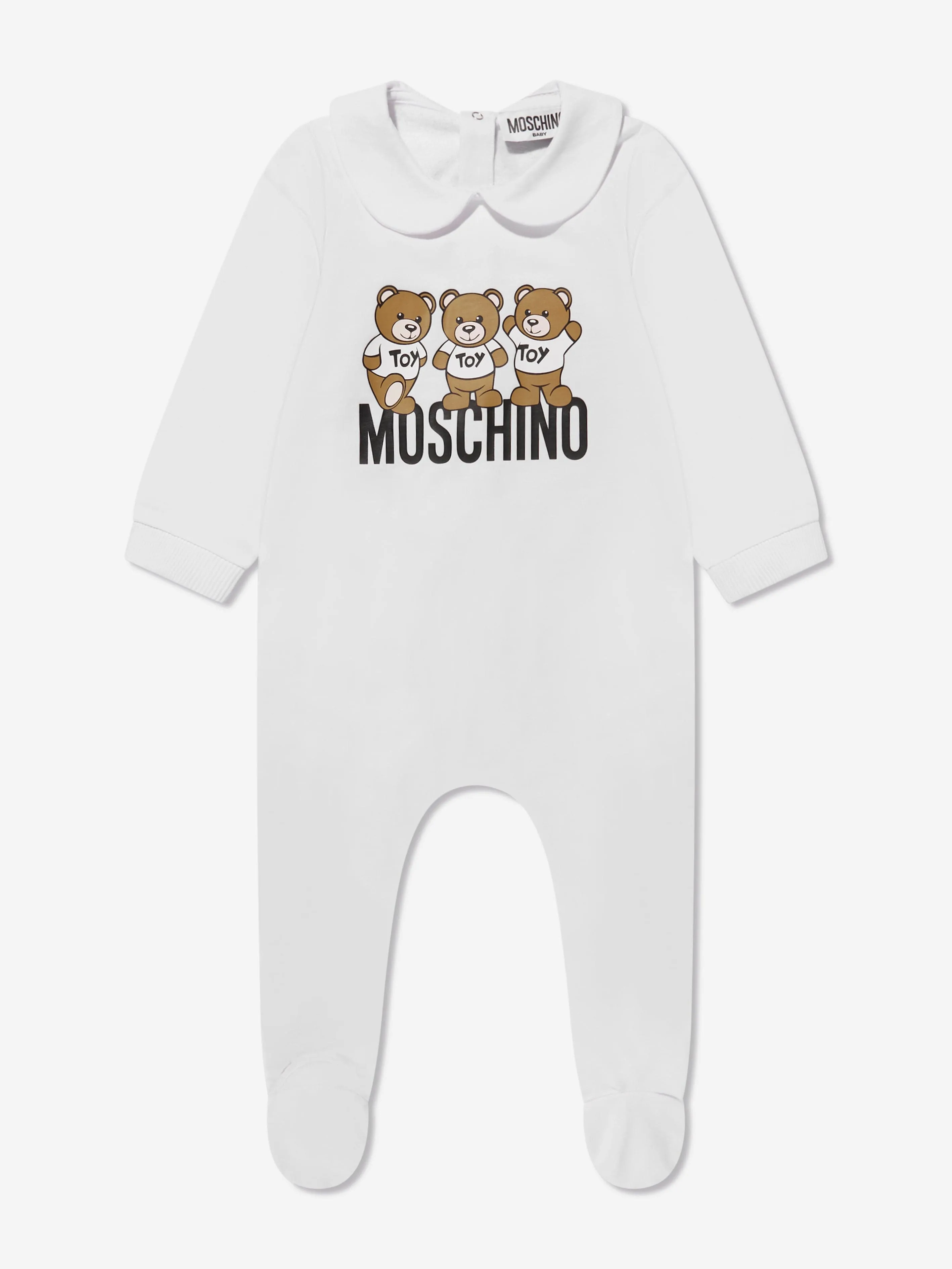 Moschino Baby Logo Babygrow With Gift Box in White