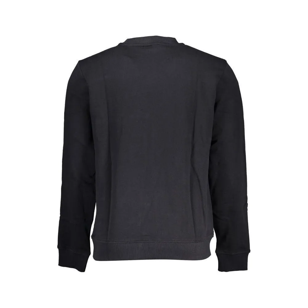 Napapijri Elegant Black Long Sleeved Crew Neck Sweatshirt