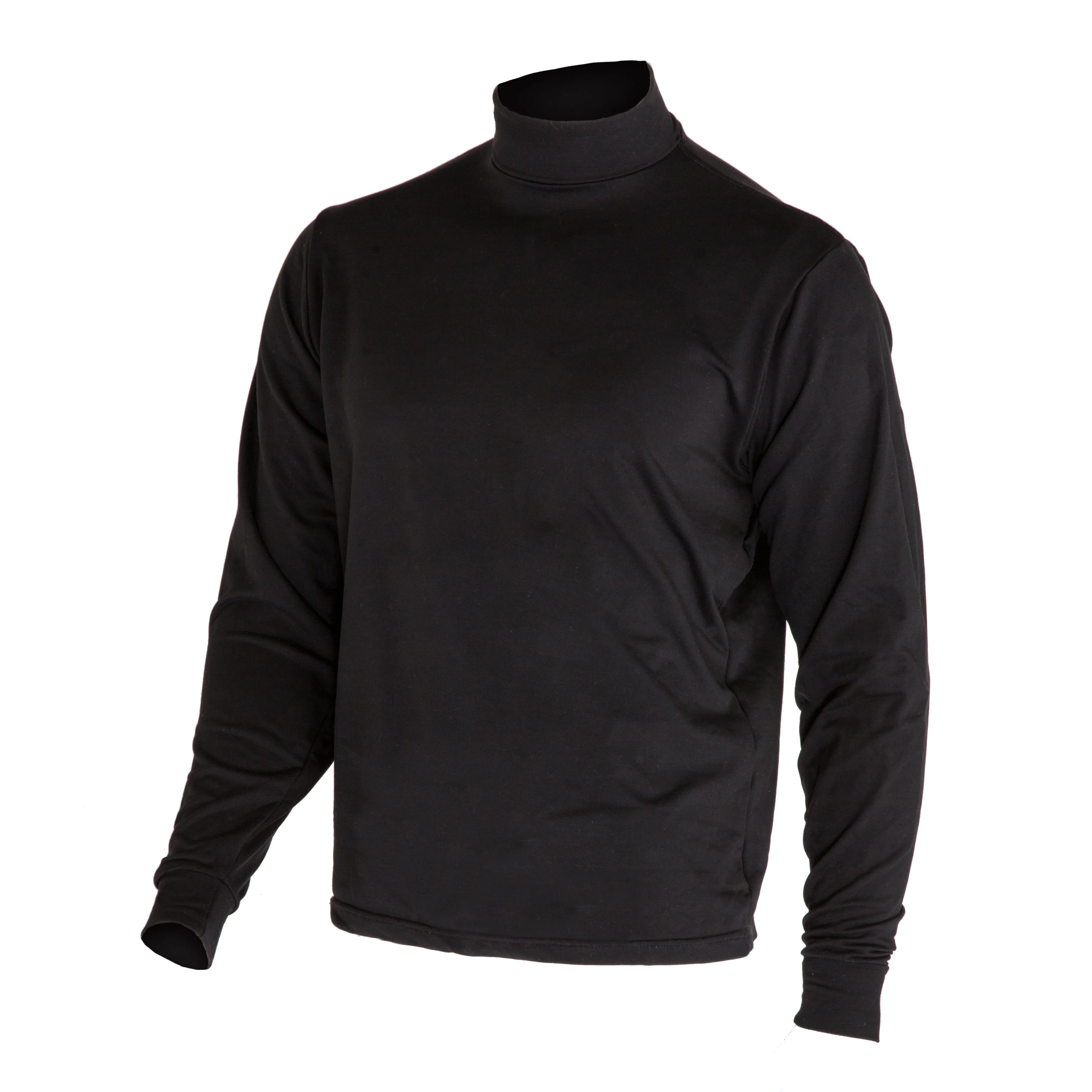 NAVY Black Mock Turtleneck