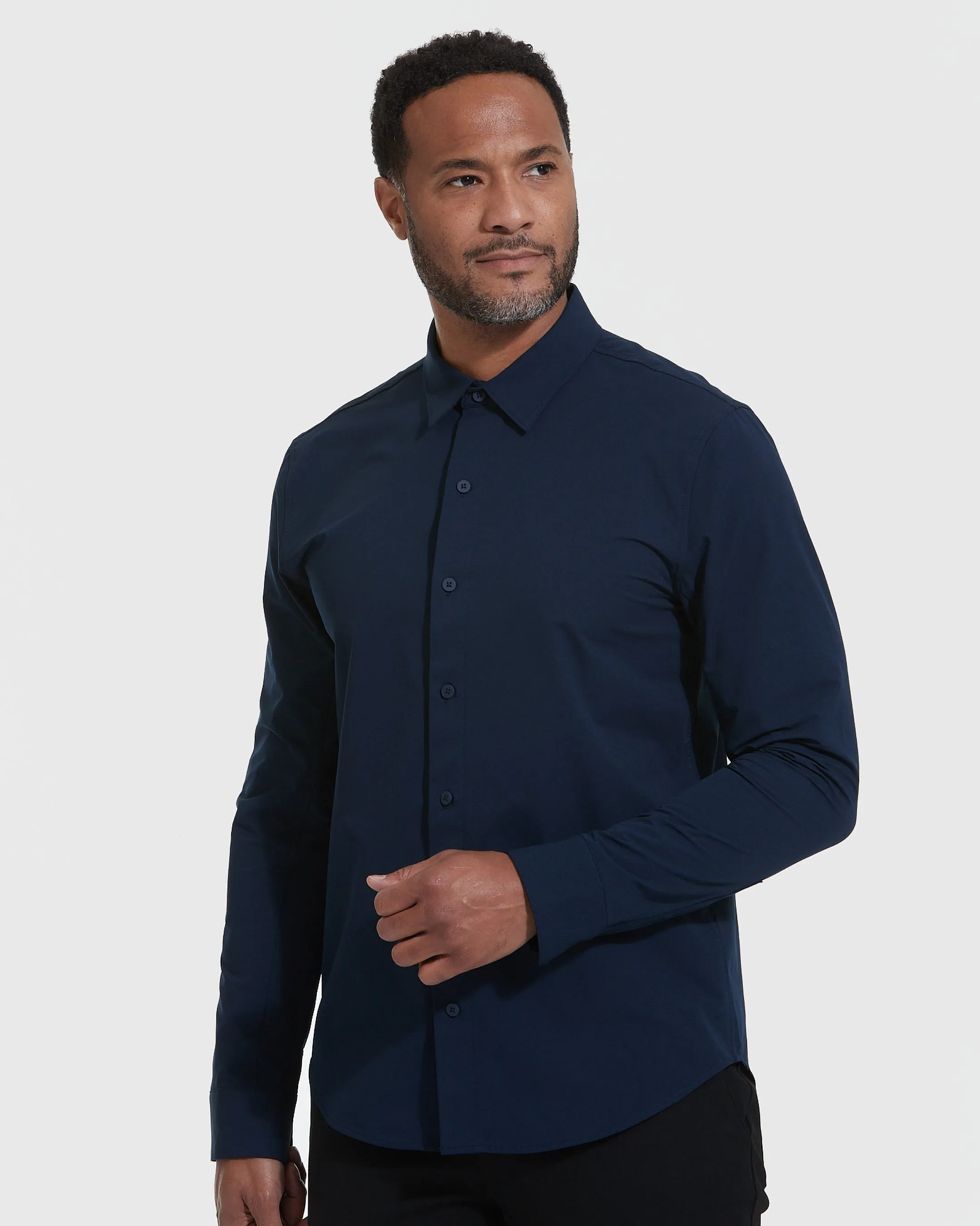 Navy Commuter Long Sleeve Shirt