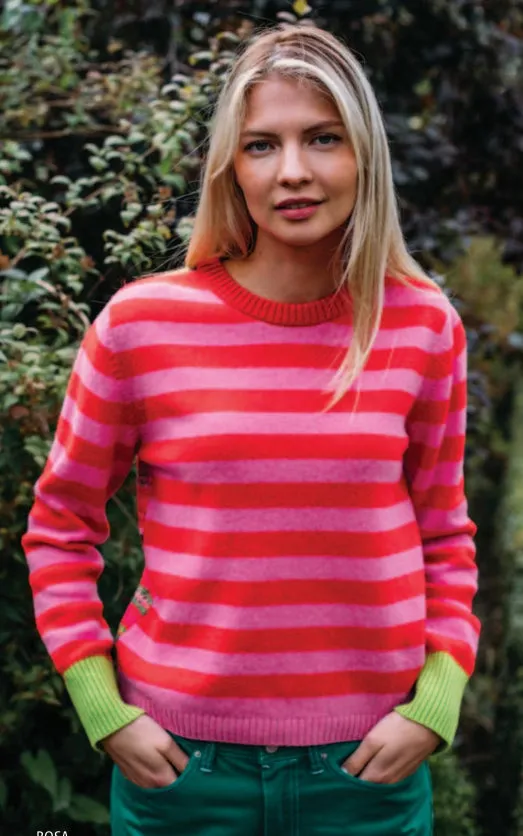 New Eribe Stobo Fairisle Sweater In Rosa