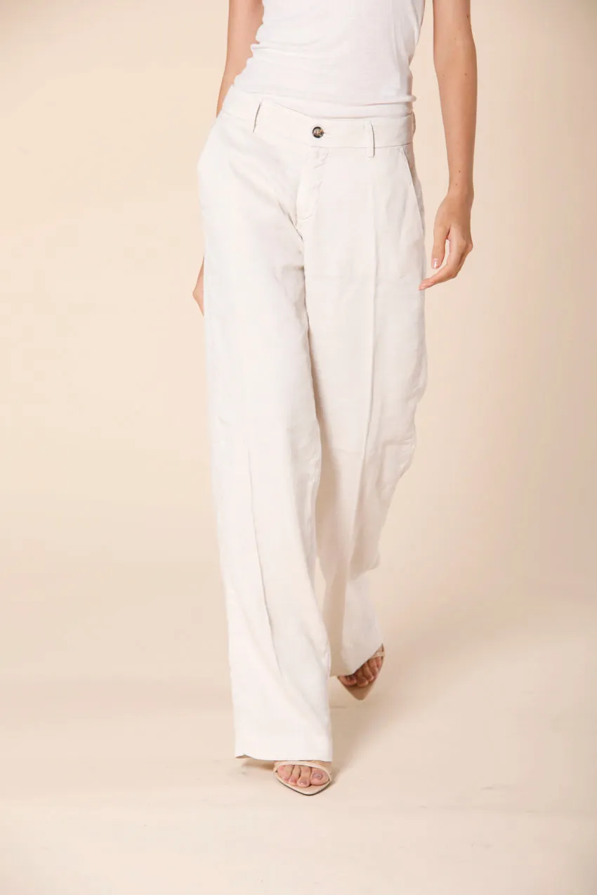 New York Straight women's chino pants in linen blend straight