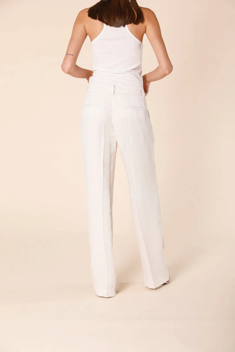 New York Straight women's chino pants in linen blend straight