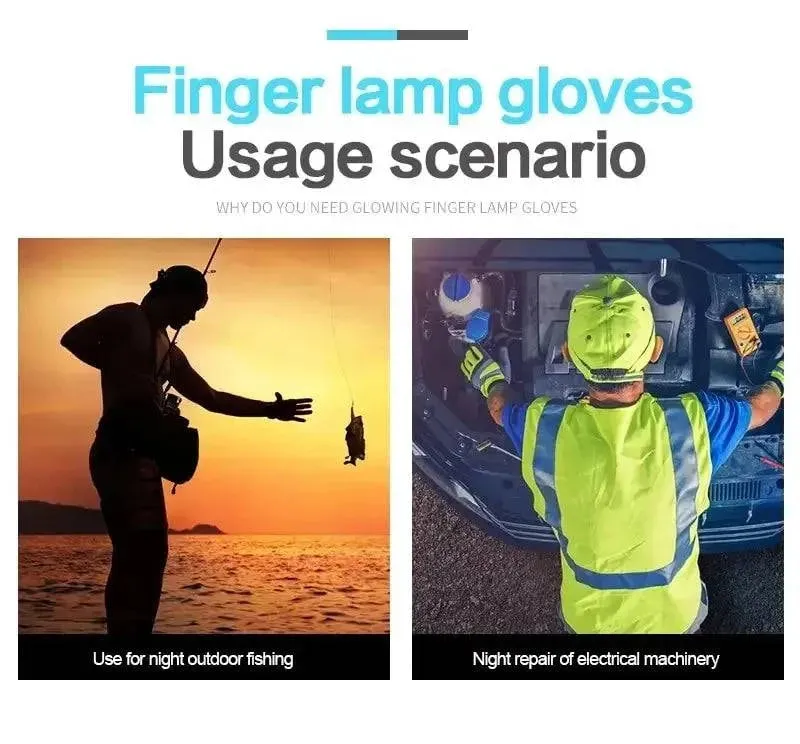 Night Light Fingerless Glove Waterproof Led Fishing Gloves Camping Hiking Survival Rescue Multi Light Tool Outdoor Tool