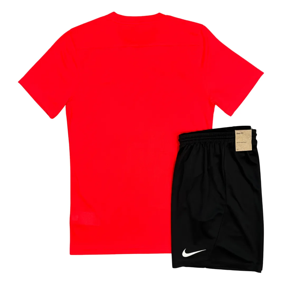 Nike Dri-Fit Tshirt / Shorts Set - Red Crimson / Black