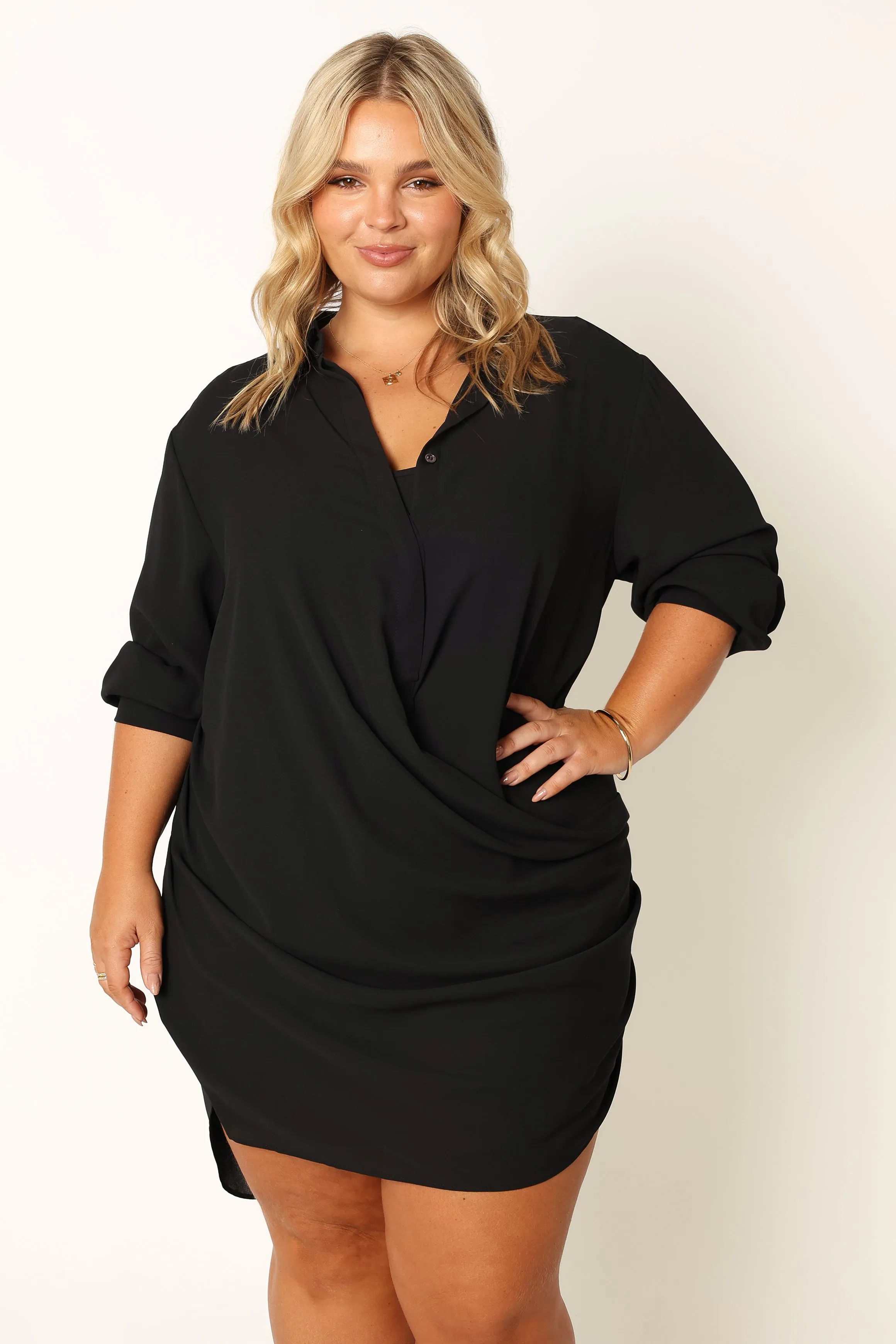 Niky Long Sleeve Mini Dress - Black