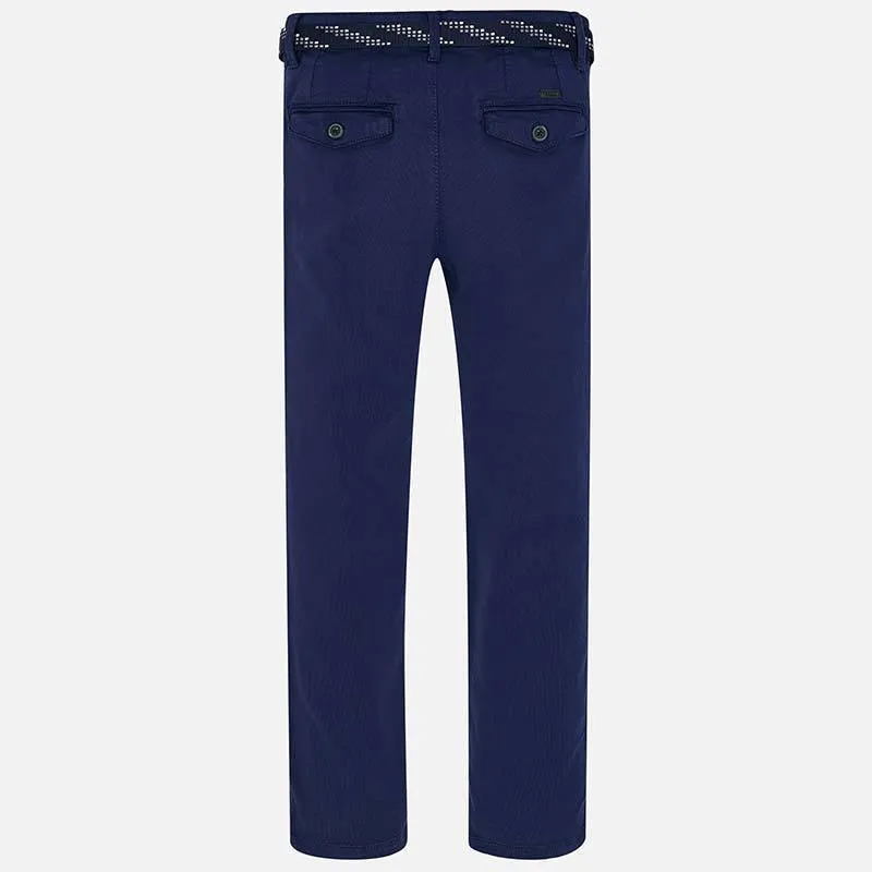 Nukutavake Pique Slim Fit Blue or Beige Pants with Belt 6510