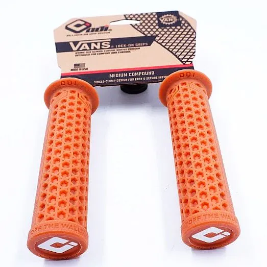 ODI Vans V2.1 Lock On Gum Bike Grips with Checkered Clamps