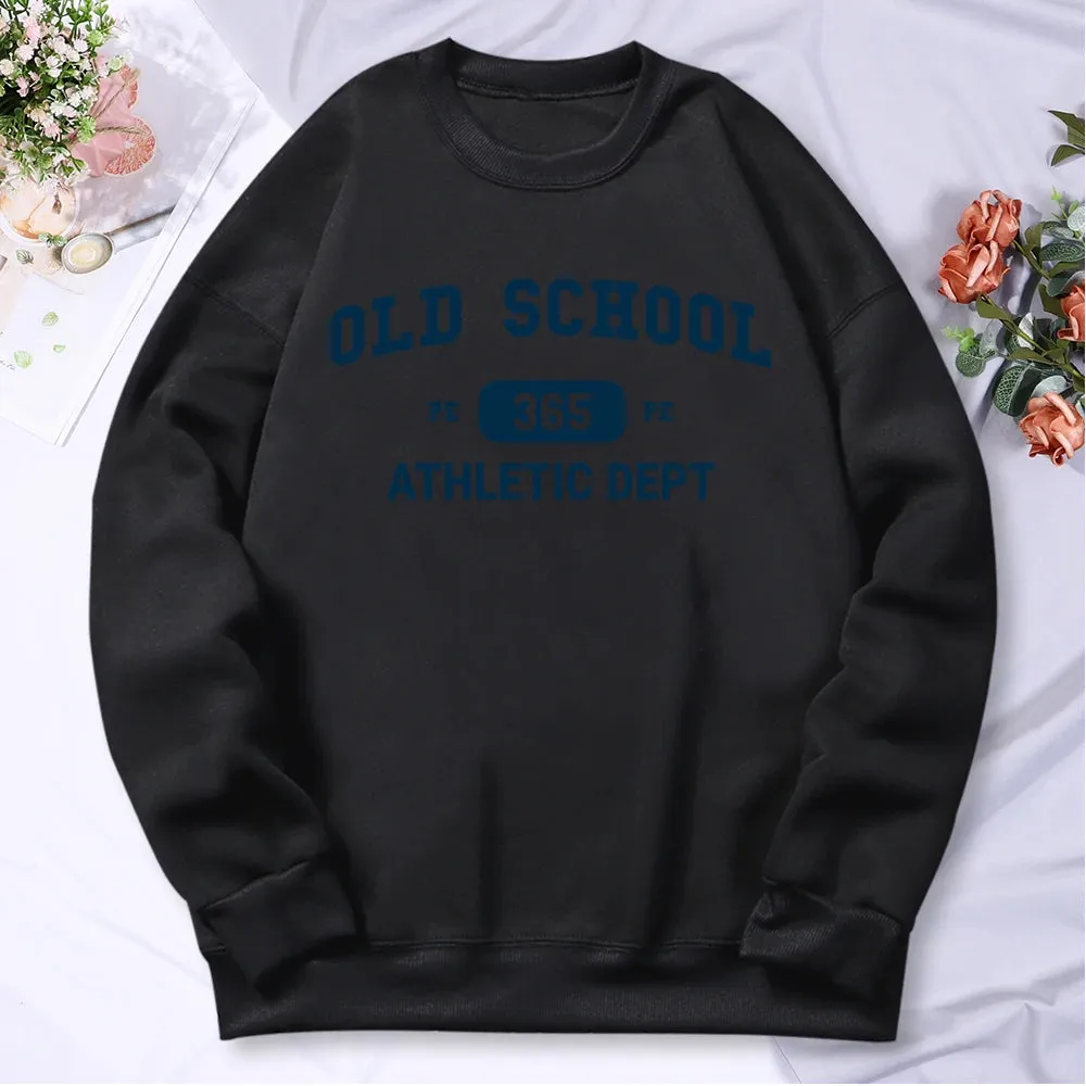 Old School Pe 365 Athletic Dept Print Hoodies Women Fleece Warm Comfortable Hoodie Fashion Classic Hoody Loose Original Clothes