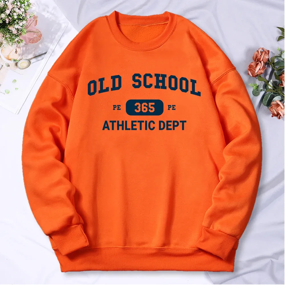 Old School Pe 365 Athletic Dept Print Hoodies Women Fleece Warm Comfortable Hoodie Fashion Classic Hoody Loose Original Clothes