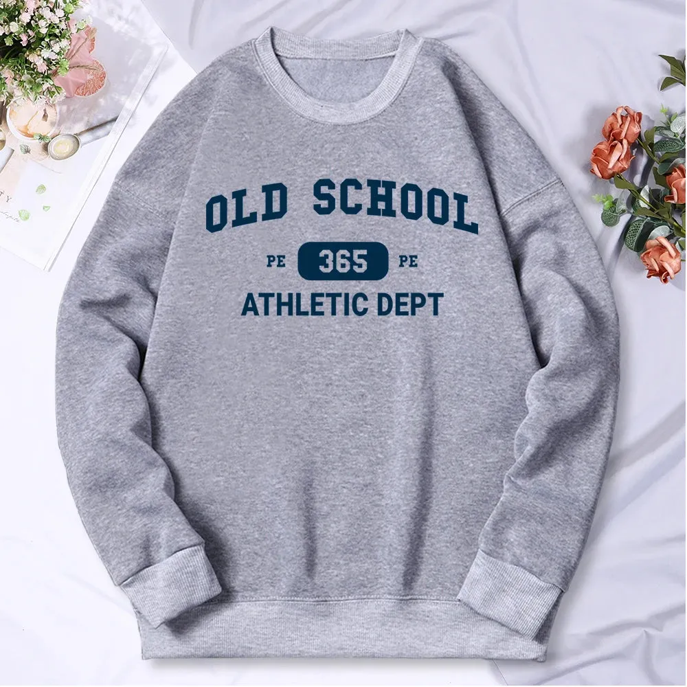 Old School Pe 365 Athletic Dept Print Hoodies Women Fleece Warm Comfortable Hoodie Fashion Classic Hoody Loose Original Clothes