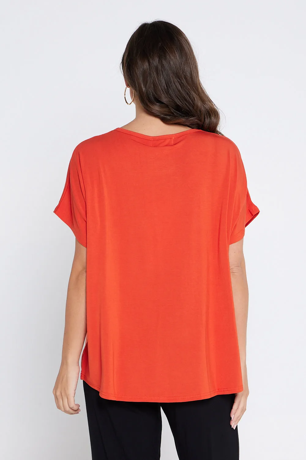 Olivia Bamboo Top - Tangerine