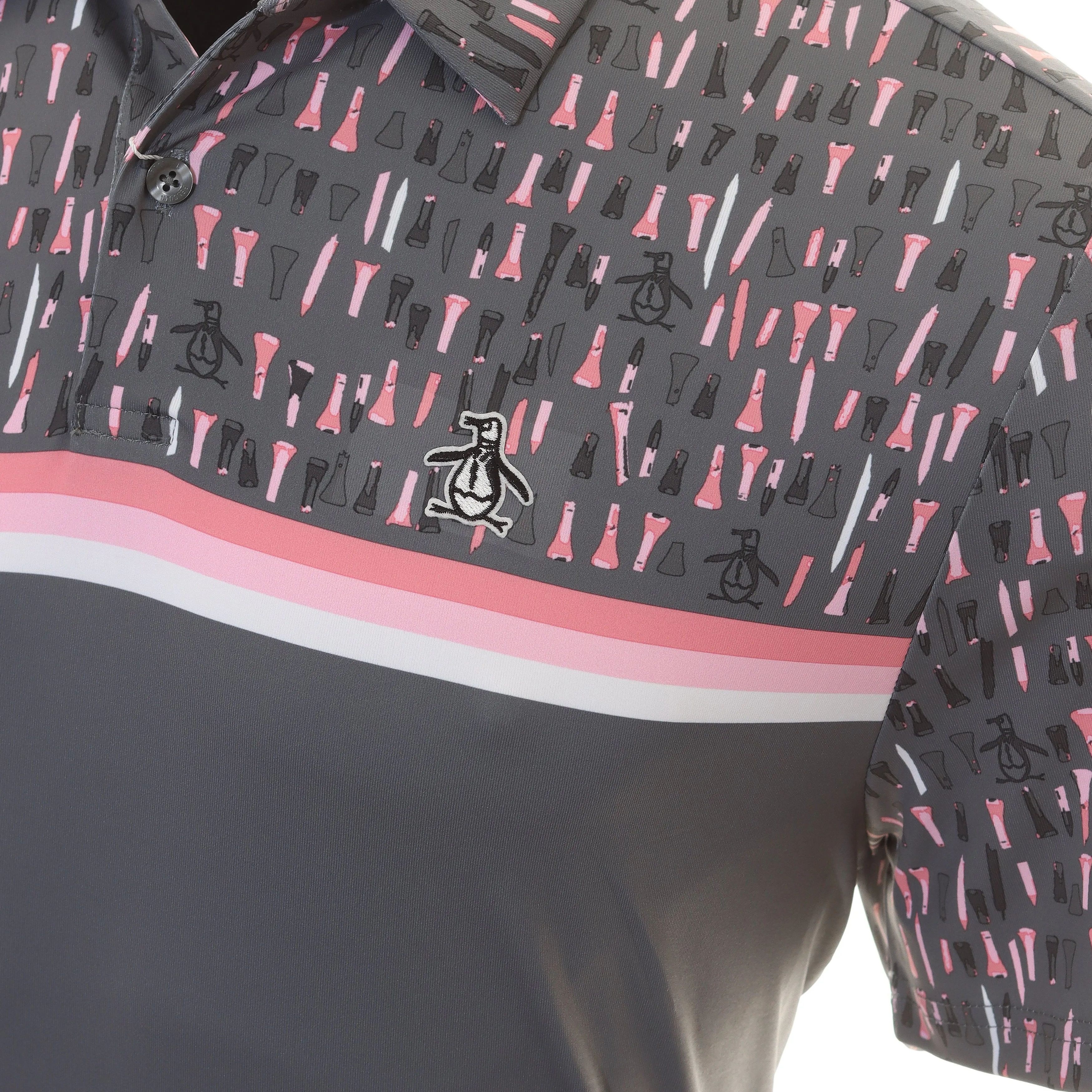 Original Penguin Golf Broken Tees Print Polo Shirt