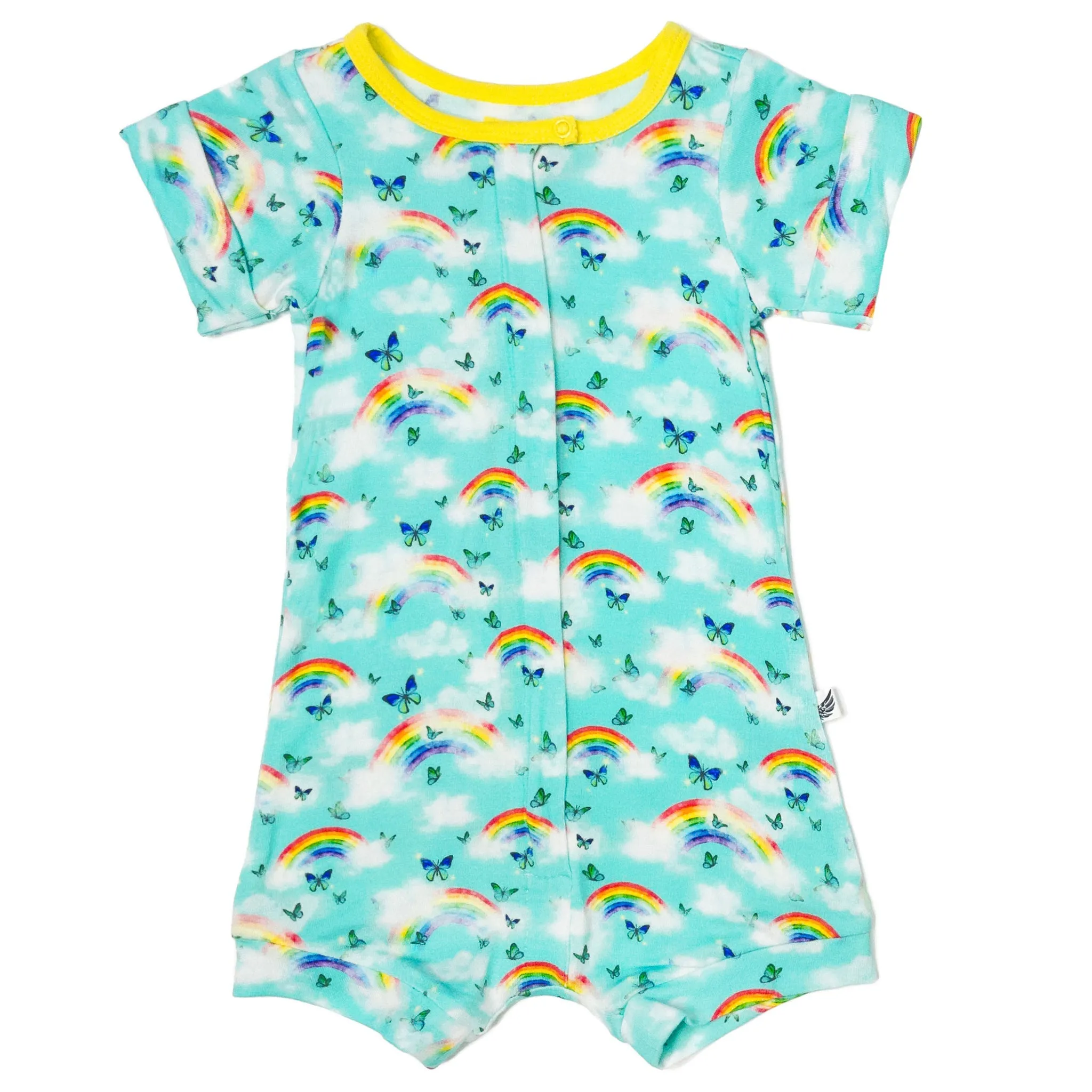 Over the Rainbow & Butterflies Short Two-Way Zippy Romper (0-3T)