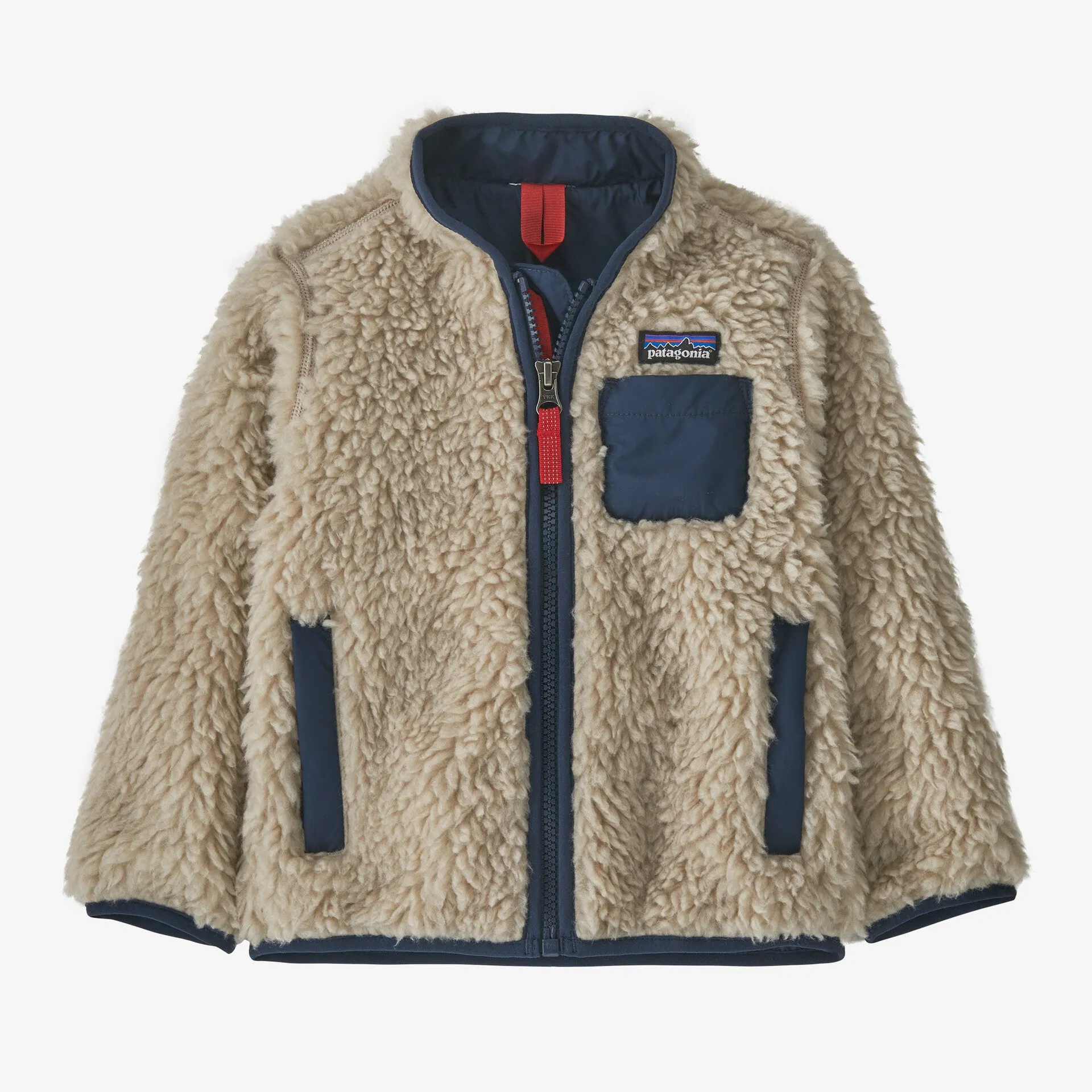 Patagonia Baby Retro-X® Fleece Jacket Natural with New Navy