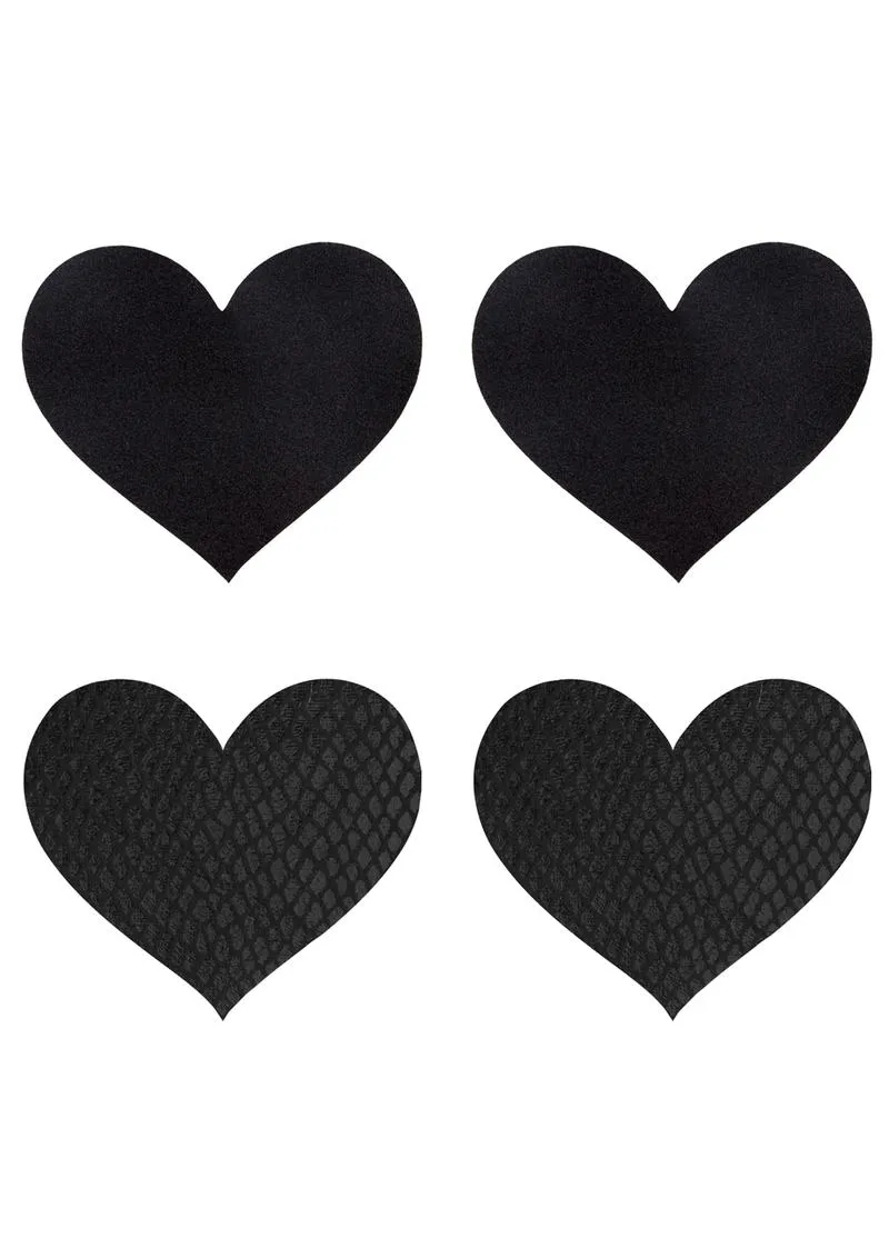 Peekaboo Classic Black Hearts Pasties