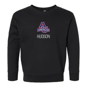 Personalized American University Eagles Toddler Crewneck Sweatshirt