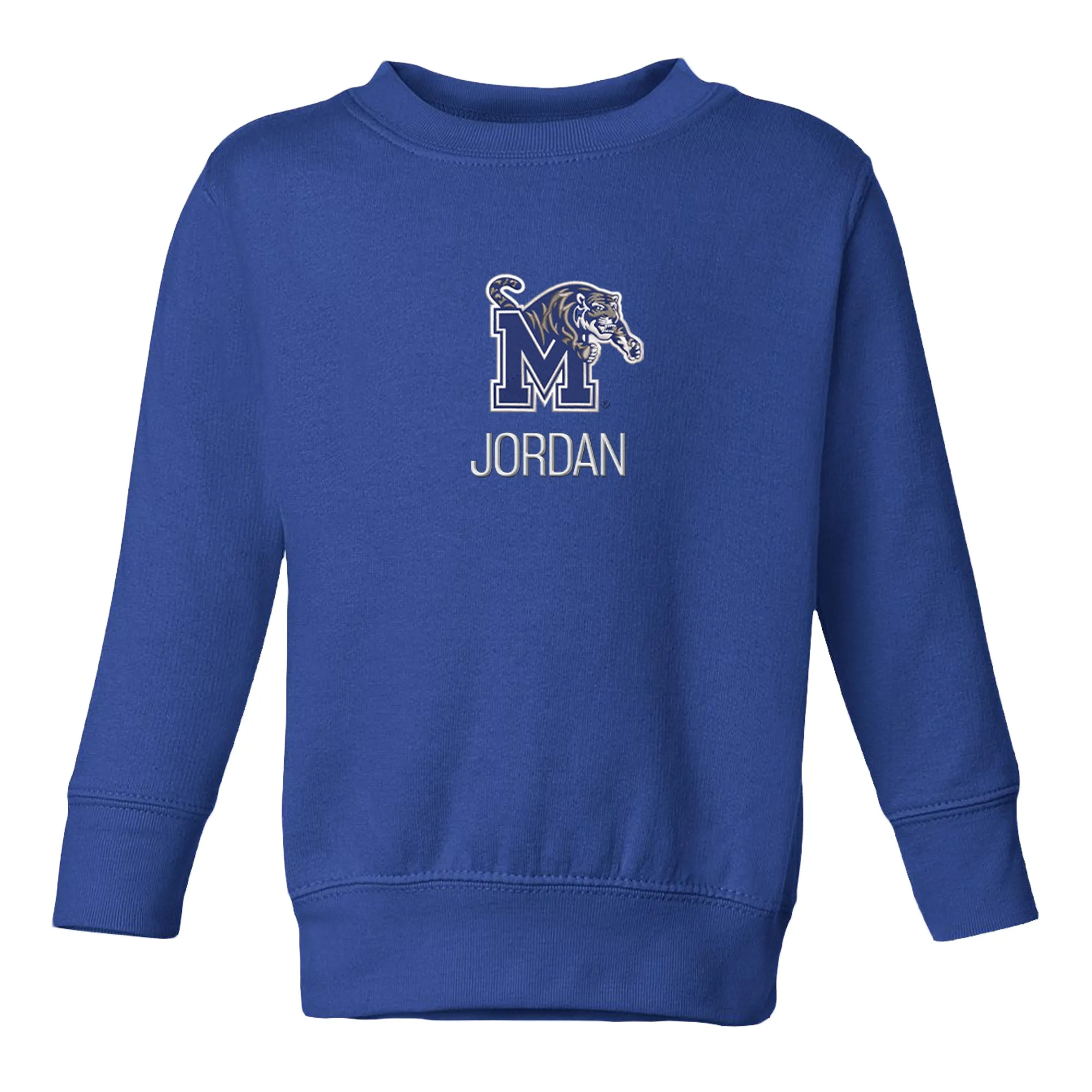 Personalized Memphis Tigers Toddler Crewneck Sweatshirt