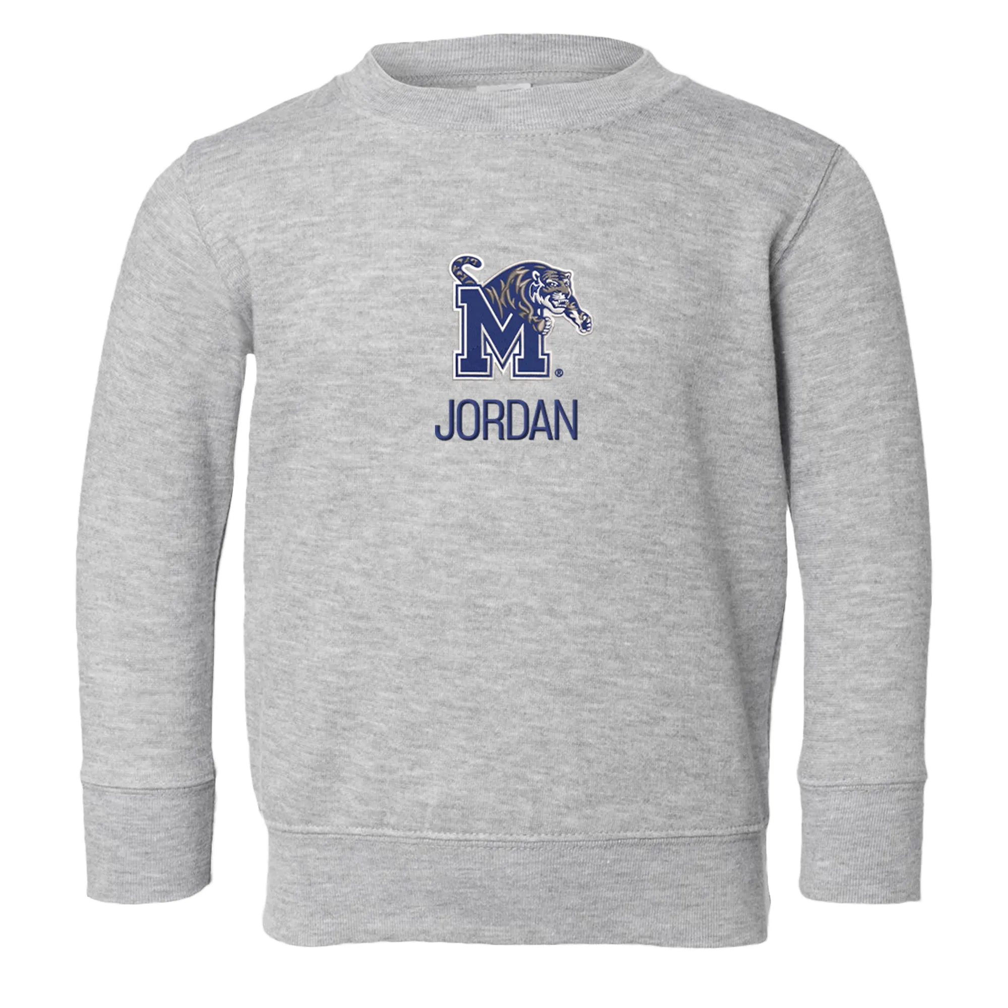 Personalized Memphis Tigers Toddler Crewneck Sweatshirt