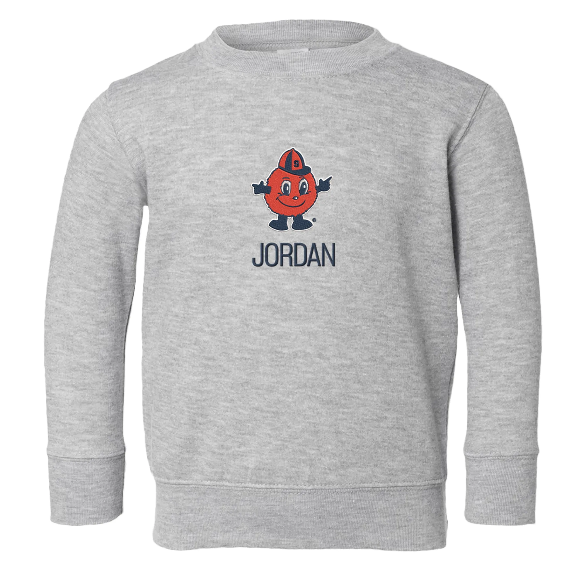 Personalized Syracuse Orange Otto Toddler Crewneck Sweatshirt