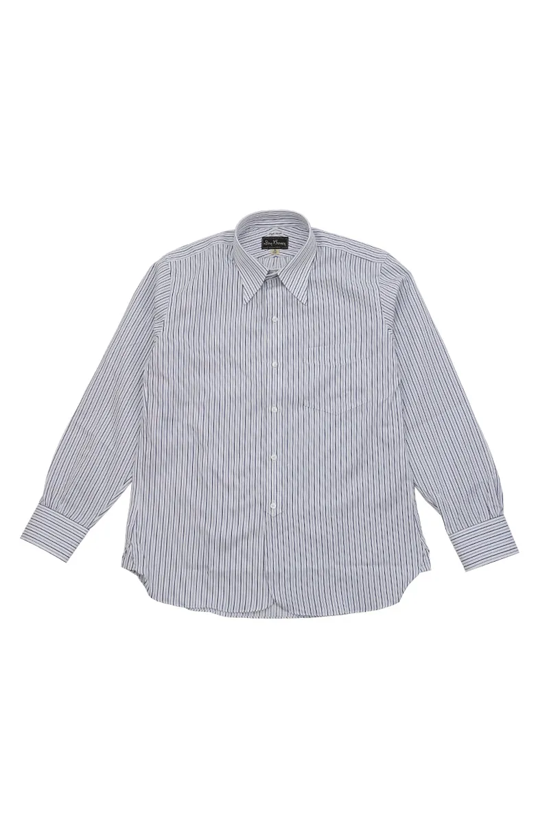 Pique Stripe Classic Regular Collar Shirt