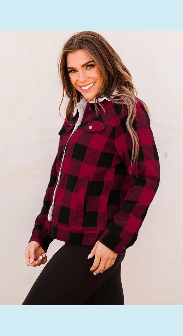 Plaid Fleece Lining Jacket