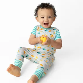 Playing in the Rain Duckies Romper with Side Zipper (0-3T)